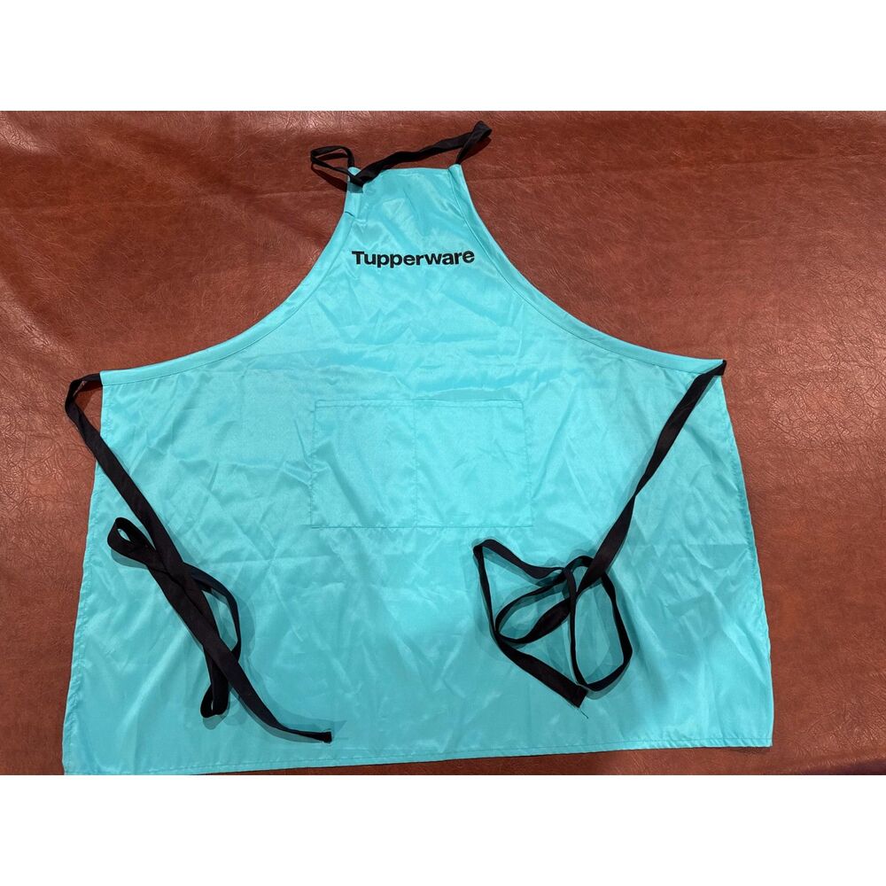 Used Teal Tupperware Logo Consultant Apron
